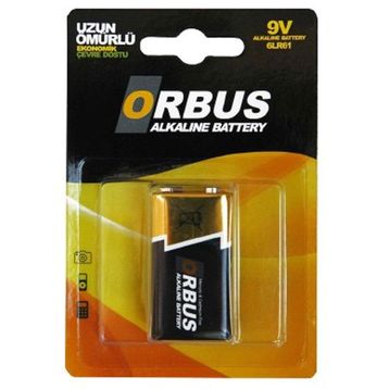 Orbus Alkalin 9 Volt Pil