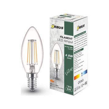 Orbus BCB3 E14 400lM 4W Clear Beyaz Işık Ampul