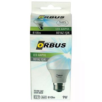 Orbus Beyaz Işık E27 Duy 9 Watt Led Ampul