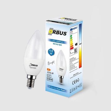 Orbus Bright 4.8W Beyaz Işık E14 425LM Led Ampul