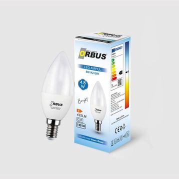 Orbus Bright 4.8W Beyaz Işık E14 425LM Led Ampul