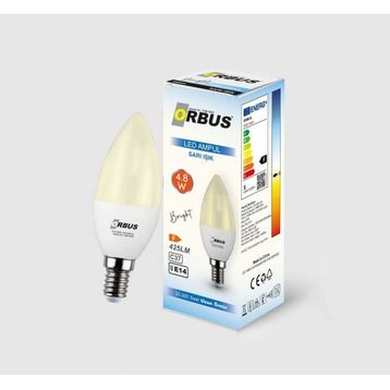 Orbus Bright 4.8W Sarı Işık E14 425LM Led Ampul