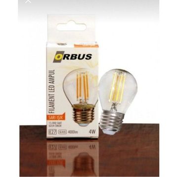 Orbus G454 W Şeffaf E27 Duy Sarı Işık Rustik Led Ampul