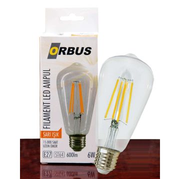Orbus Orb-STM6W E27 540 Lm Milky Ampul