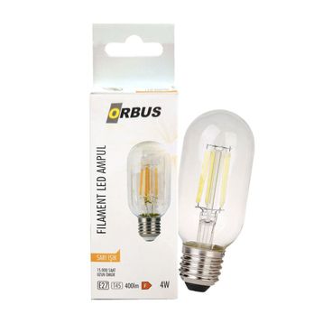 Orbus Orb-TC45 4W Clear E27 400 Lm Sarı Işık Ampul