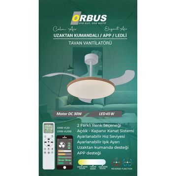 Orbus VL10 Ahşap Tavan Vantilatörü