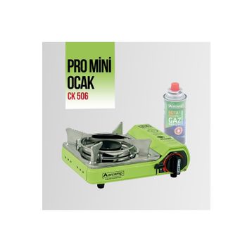 Orcamp CK-506 227 gr 2 Adet Tekli Mini Portatif Ocak Plastik Çantalı Kartuş Gaz