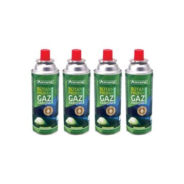 Orcamp CX-500-227 Kamp Kartuş Tüp 227 gr 4'lü Çakmaklı Pürmüz Set