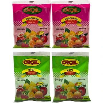 Orçel 2x300 gr Kivi + 2x300 gr Kuşburnu Aromalı İçecek Tozu