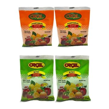 Orçel 2x300 gr Portakal + 2x300 gr Kivi Aromalı İçecek Tozu