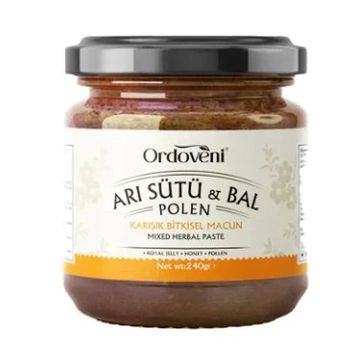 Ordoveni 240 gr Doğal Arı Sütü Bal ve Polen