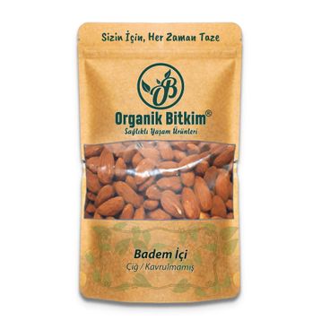 Organik Bitkim 1 kg Çiğ Badem İçi