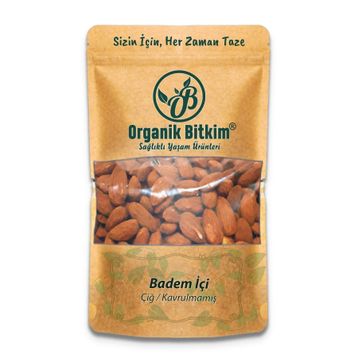 Organik Bitkim 1 kg Çiğ Badem İçi
