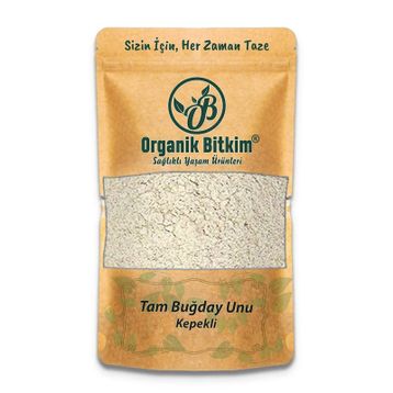 Organik Bitkim 1 kg Tam Buğday Unu Kepekli