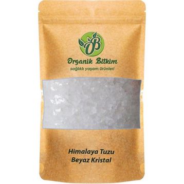 Organik Bitkim 500 gr Kristal Beyaz Öğütülmemiş Himalaya Tuzu