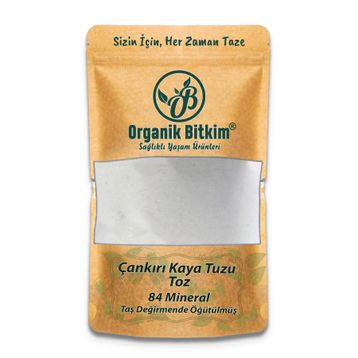 Organik Bitkim Taş Değirmende Öğütülmüş 500 gr 84 Mineral Doğal Çankırı Kaya Tuzu