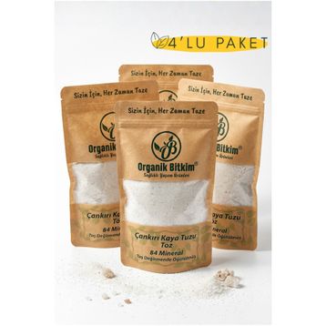 Organik Bitkim Taş Değirmende Öğütülmüş 500 gr 84 Mineral Doğal Çankırı Kaya Tuzu