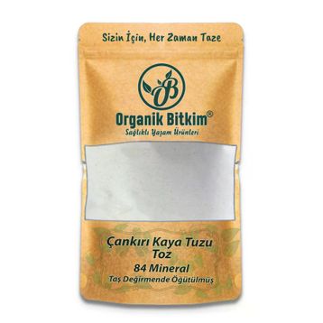Organik Bitkim Taş Değirmende Öğütülmüş 500 gr 84 Mineral Doğal Çankırı Kaya Tuzu