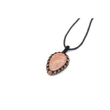 Örgülü Doğal Jasper 001 Kolye Ucu