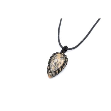 Örgülü Doğal Jasper 002 Kolye Ucu