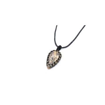 Örgülü Doğal Jasper 002 Kolye Ucu