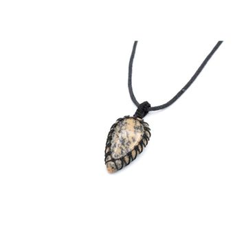 Örgülü Doğal Jasper 002 Kolye Ucu