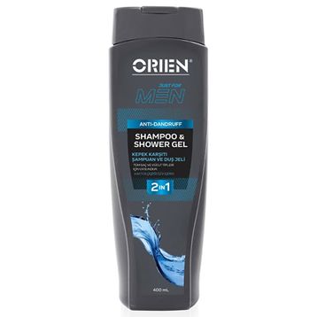 Orien 400 ml Men 2'si 1 Arada Kepek Karşıtı Şampuan ve Duş Jeli