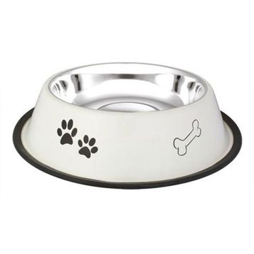 Oripet Pati-Kemik Desenli 16 Oz Çelik Kedi Ve Köpek Mama Kabı