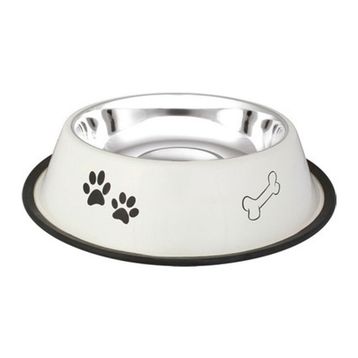 Oripet Pati Kemik Desenli 8 Oz Çelik Kedi Ve Köpek Mama Kabı