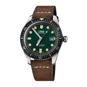 Oris 01 733 7720 4057-07 5 21 45 Divers Sixty Five Kahverengi Deri Erkek Kol Saati