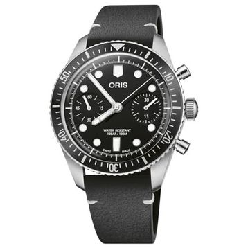 Oris 01 771 7791 4054-07 6 20 01 Divers Sixty Five Siyah Deri Erkek Kol Saati