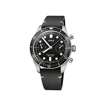 Oris 01 771 7791 4054-07 6 20 01 Divers Sixty Five Siyah Deri Erkek Kol Saati