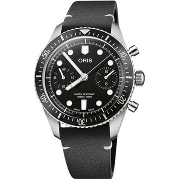 Oris 01 771 7791 4054-07 6 20 01 Divers Sixty Five Siyah Deri Erkek Kol Saati