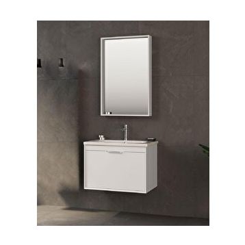 Orka Clay 80 CM Beyaz Banyo Dolabı Takımı