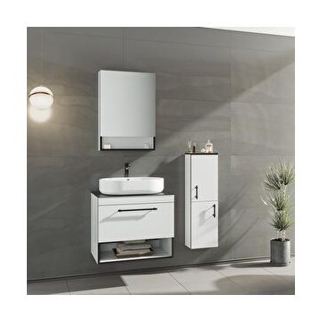 Orka Knidos ORKA5000342 Beyaz 70 cm Banyo Dolabı Takımı