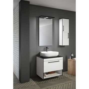 Orka Knidos ORKA5000342 Beyaz 70 cm Banyo Dolabı Takımı
