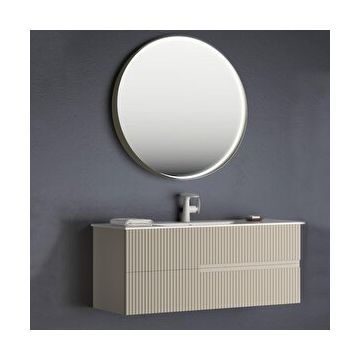 Orka Moonlight ORKA5000450 Mat Vizon Lake 120 cm Banyo Dolabı Takımı