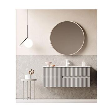 Orka Moonlight ORKA5000450 Mat Vizon Lake 120 cm Banyo Dolabı Takımı