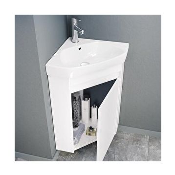 Orka ORKA5000870 Zag Mat Beyaz 45 cm Banyo Dolabı Takımı