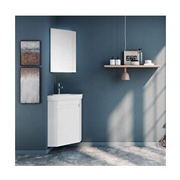 Orka ORKA5000870 Zag Mat Beyaz 45 cm Banyo Dolabı Takımı