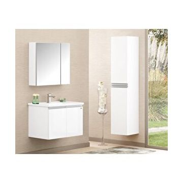 Orka ORKA5002580 Terme Parlak Beyaz 80 cm Banyo Dolabı Takımı