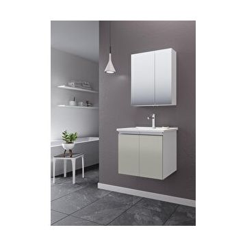 Orka ORKA5003376 Terme Parlak Kaşmir 60 cm Banyo Dolabı Takımı