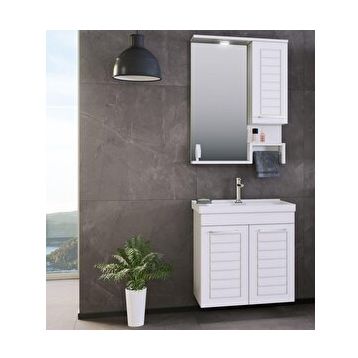 Orka Perge 65 cm Beyaz Banyo Dolabı