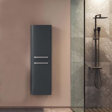 Orka Rose 40 cm Mdf Parlak Gri Banyo Boy Dolabı