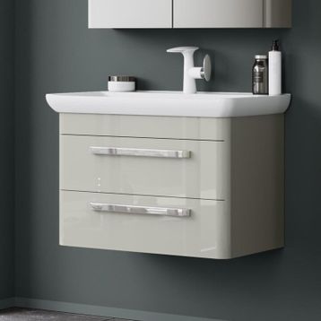Orka Rose 80 cm Mdf Parlak Kaşmir Banyo Dolabı