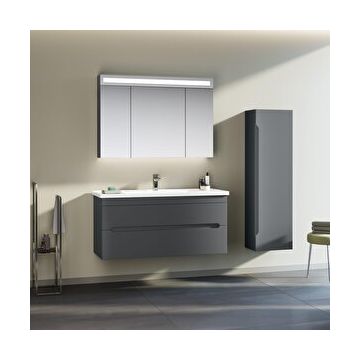 Orka Varna 100 cm Mat Lake Antrasit Banyo Dolabı Takımı
