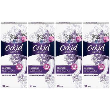 Orkid Discreet Günlük Mesane Extra Uzun 18li 4 Adet Hijyenik Ped