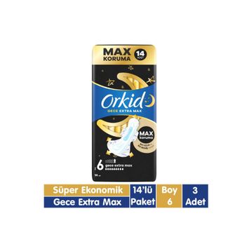 Orkid Extra Max Ultra Gece 14x3 Adet Ped