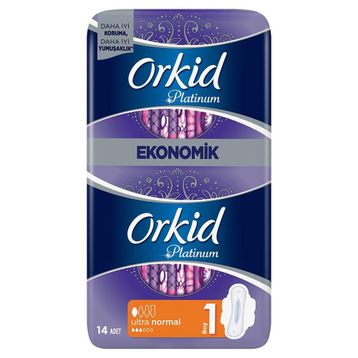 Orkid Platinum 1 Numara Normal 14lü Hijyenik Ped