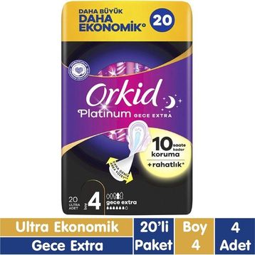Orkid Platinum Gece Extra 20x4 80 Adet Ped